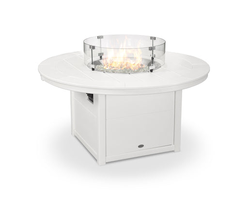 POLYWOOD Round 48" Fire Pit Table in White image