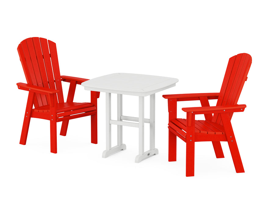 POLYWOOD Nautical Adirondack 3-Piece Dining Set in Sunset Red image