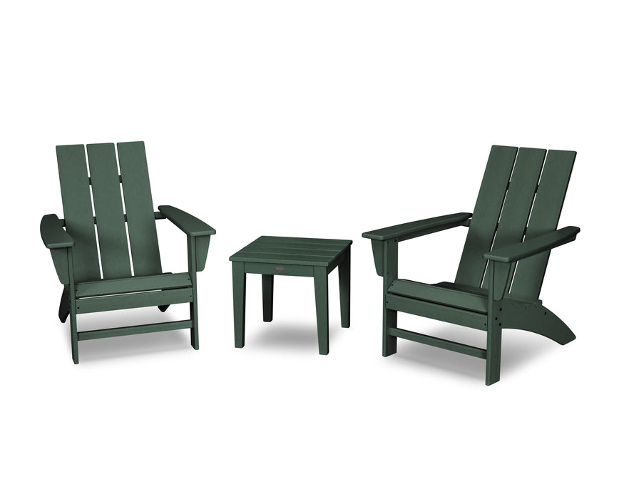 POLYWOOD Modern Adirondack 3-Piece Set in Green image