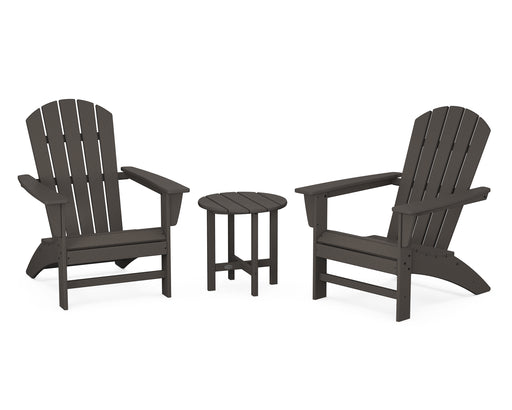 POLYWOOD Nautical 3-Piece Adirondack Set in Vintage Coffee image