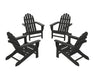 POLYWOOD 4-Piece Classic Adirondack Conversation Set in Black image