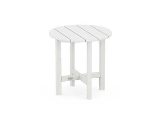 POLYWOOD Round 18" Side Table in Vintage White image