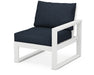 POLYWOOD EDGE Modular Right Arm Chair in White / Marine Indigo image