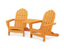 POLYWOOD Classic Oversized Adirondacks with Angled Connecting Table in Tangerine image