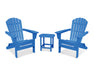 POLYWOOD South Beach 3-Piece Folding Adirondack Set in Pacific Blue image