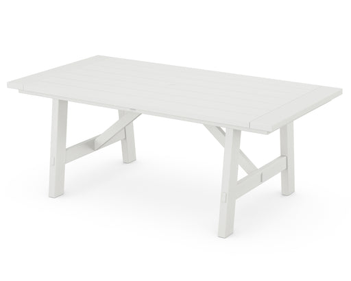 POLYWOOD Rustic Farmhouse 39" x 75" Dining Table in Vintage White image