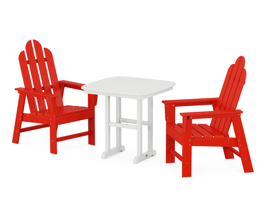 POLYWOOD Long Island 3-Piece Dining Set in Sunset Red image