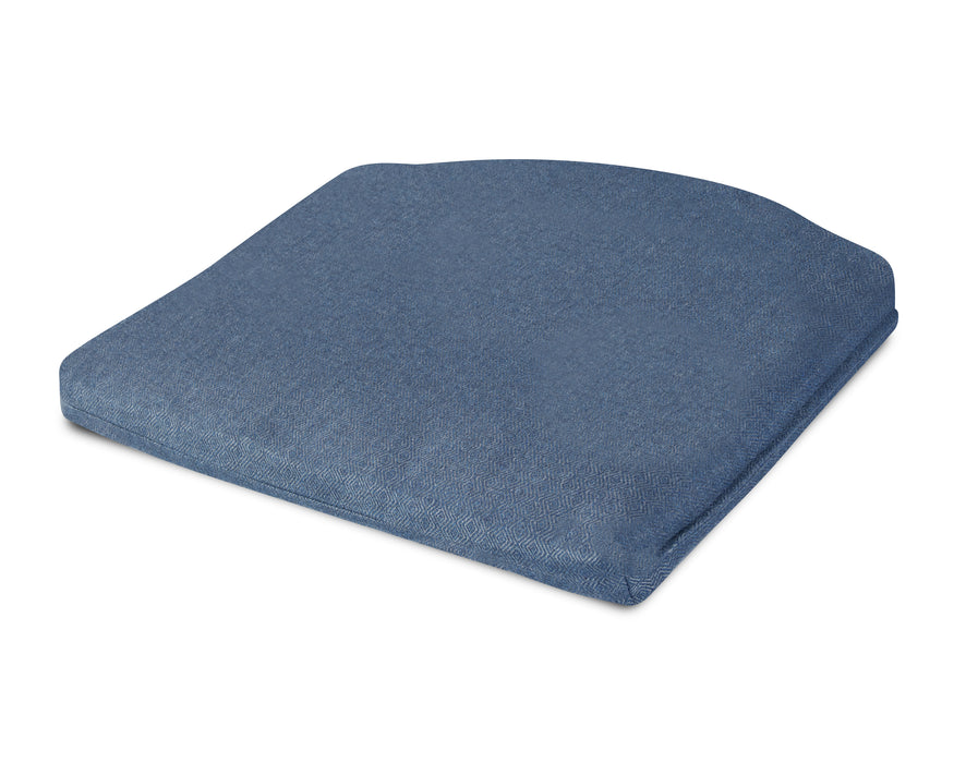 POLYWOOD Standard Seat Cushion 17"D x 20.5"W x 2.5"H in Sancy Denim image