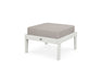 POLYWOOD Lakeside Deep Seating Ottoman in Vintage White / Weathered Tweed image