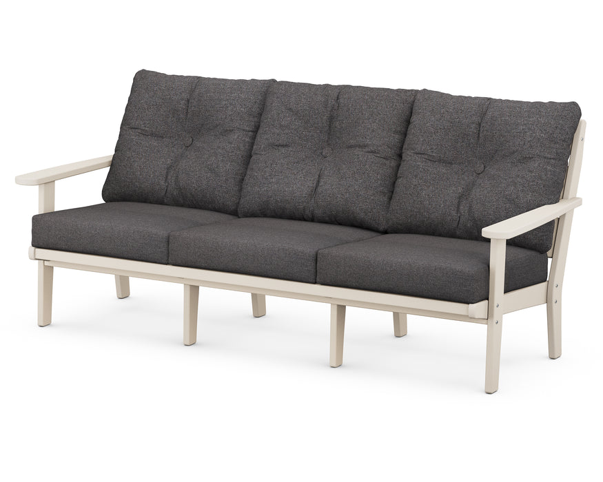 POLYWOOD Lakeside Deep Seating Sofa in Sand / Ash Charcoal image