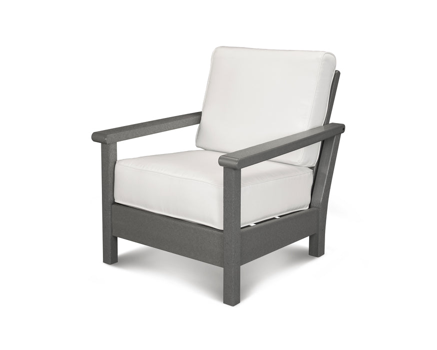 POLYWOOD Harbour Deep Seating Chair in Slate Grey / Natural