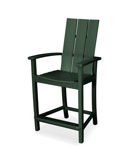 POLYWOOD Modern Adirondack Counter Chair in Green image