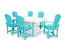 POLYWOOD 7 Piece  Palm Coast Dining Set in Aruba / White image