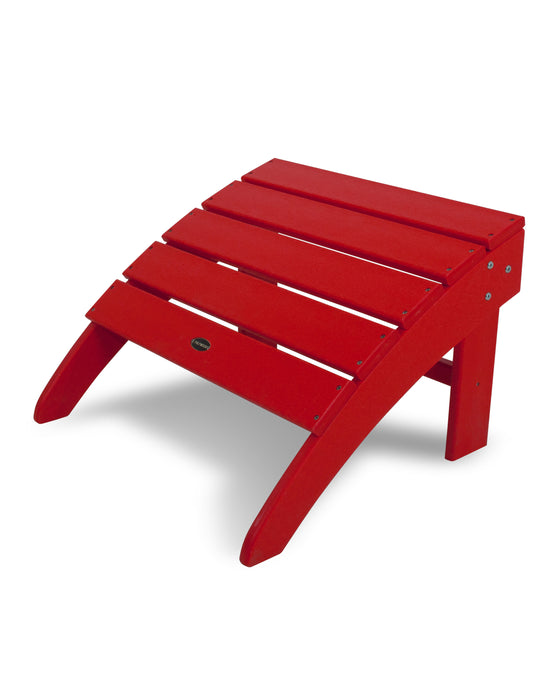 POLYWOOD South Beach Adirondack Ottoman in Sunset Red image