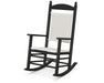 POLYWOOD Jefferson Woven Rocking Chair in Black / White Loom image