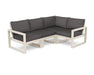 POLYWOOD EDGE 4-Piece Modular Deep Seating Set in Sand / Ash Charcoal image