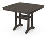 POLYWOOD Nautical Trestle 37" Dining Table in Vintage Coffee image