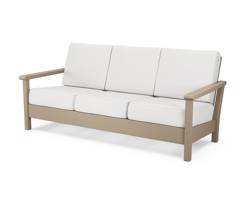 POLYWOOD Harbour Deep Seating Sofa in Vintage Sahara / Natural Linen image