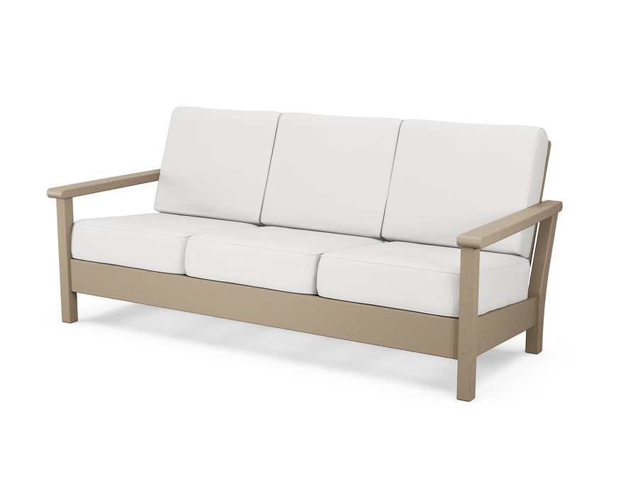POLYWOOD Harbour Deep Seating Sofa in Vintage Sahara / Natural Linen image