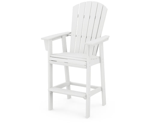 POLYWOOD Nautical Curveback Adirondack Bar Chair in White image