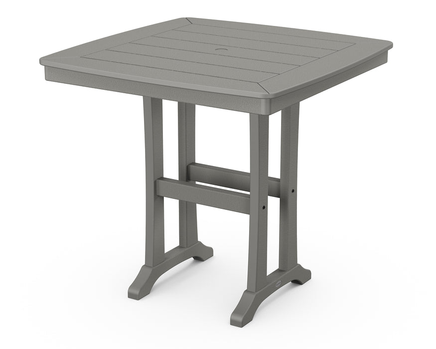 POLYWOOD Nautical Trestle 37" Counter Table in Slate Grey image