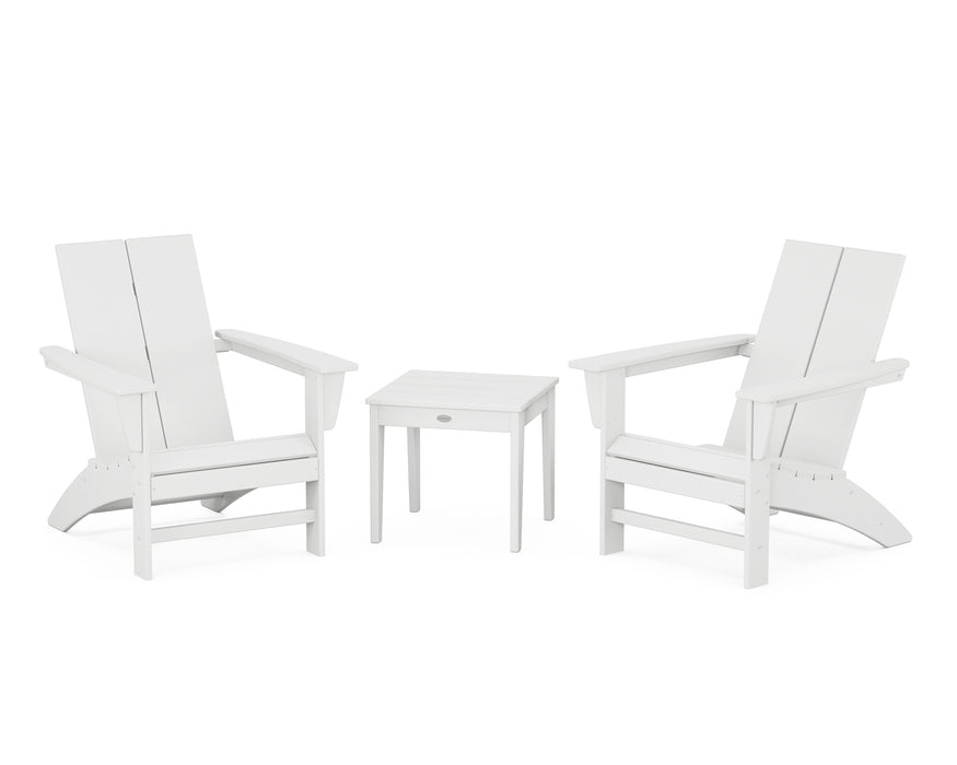 Country Living Country Living Modern Adirondack Chair 3-Piece Set in White