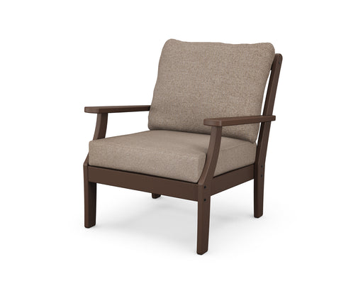 POLYWOOD Braxton Deep Seating Chair in Mahogany / Spiced Burlap image