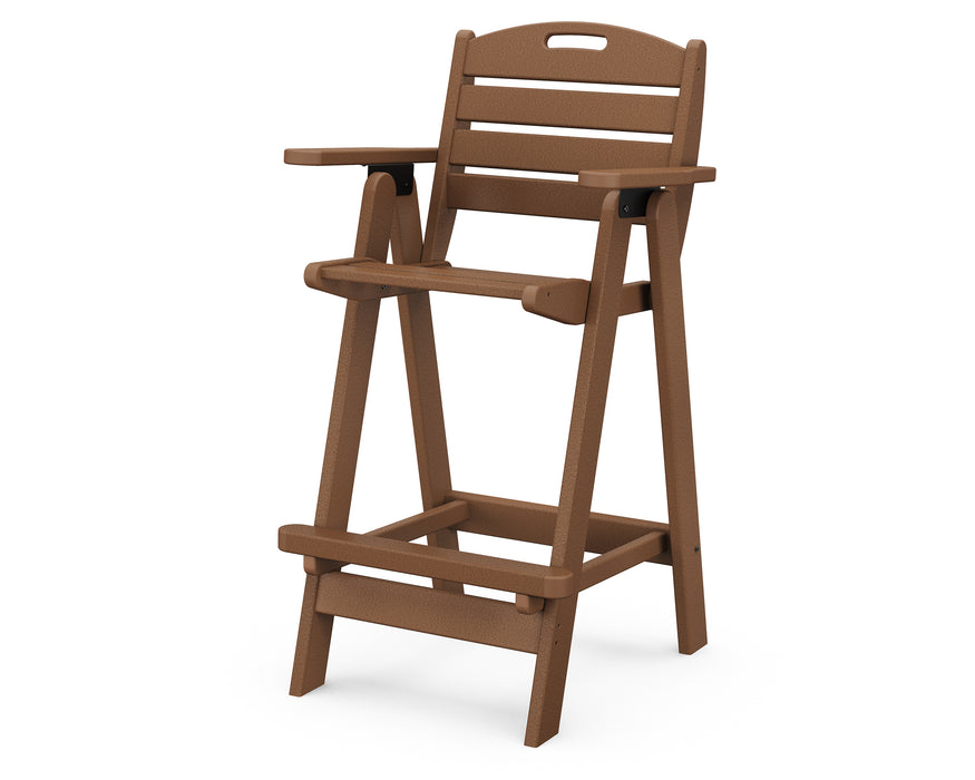 POLYWOOD Nautical Bar Chair in Teak image