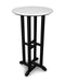 POLYWOOD Contempo 24" Round Bar Table in Black / White image