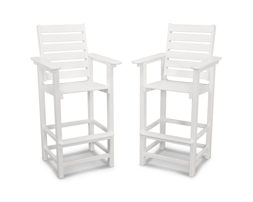 POLYWOOD Captain Bar Chair Duo in White image