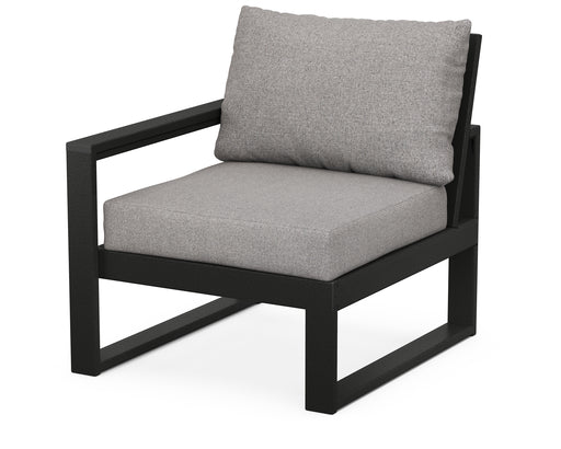 POLYWOOD EDGE Modular Left Arm Chair in Black / Grey Mist image