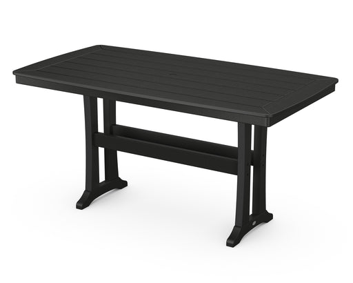 POLYWOOD Nautical Trestle 38" x 73" Counter Table in Black image