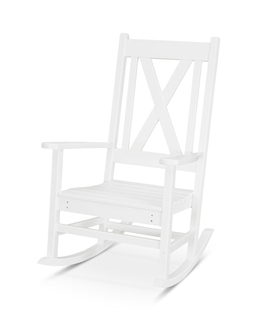 POLYWOOD Braxton Porch Rocking Chair in White image