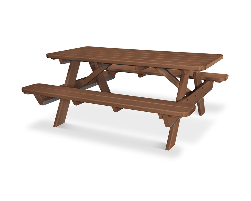 POLYWOOD Park 72" Picnic Table in Teak