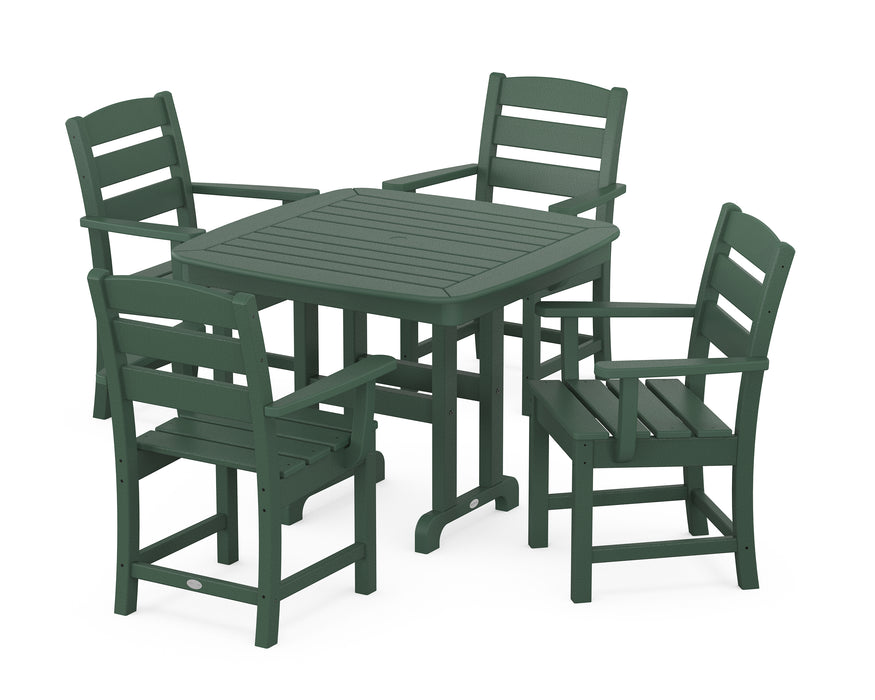 POLYWOOD Lakeside 5-Piece Dining Set in Green image