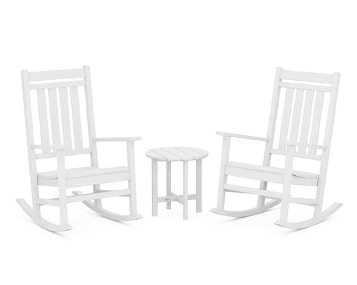 POLYWOOD Estate 3-Piece Rocking Chair Set in White image