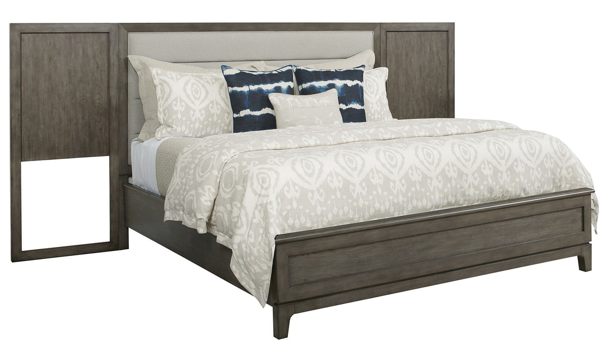 Kincaid Furniture Cascade Ross California King Upholstered Pier Bed in Sable