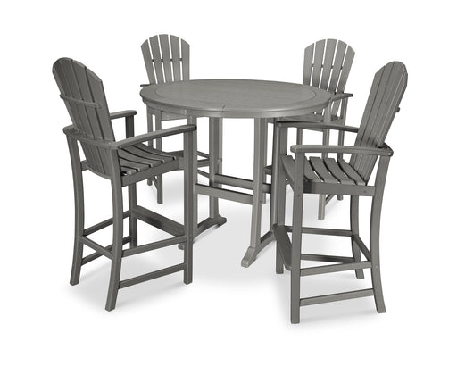 POLYWOOD 5 Piece Palm Coast Bar Set in Slate Grey image