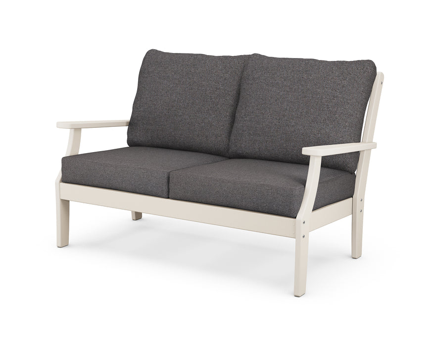 POLYWOOD Braxton Deep Seating Loveseat in Sand / Ash Charcoal image