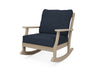 POLYWOOD Braxton Deep Seating Rocking Chair in Vintage Sahara / Marine Indigo image