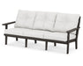 POLYWOOD Lakeside Deep Seating Sofa in Vintage Coffee / Natural Linen image