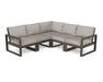 POLYWOOD EDGE 5-Piece Modular Deep Seating Set in Vintage Coffee / Weathered Tweed image