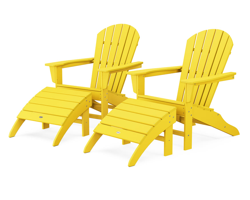 POLYWOOD South Beach 4-Piece Adirondack Set in Lemon image