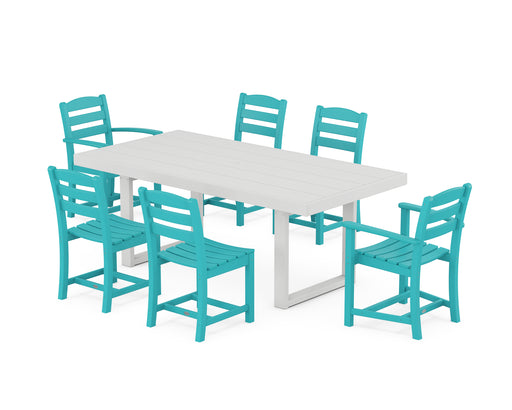 POLYWOOD Lakeside 7-Piece Dining Set in Aruba / White image