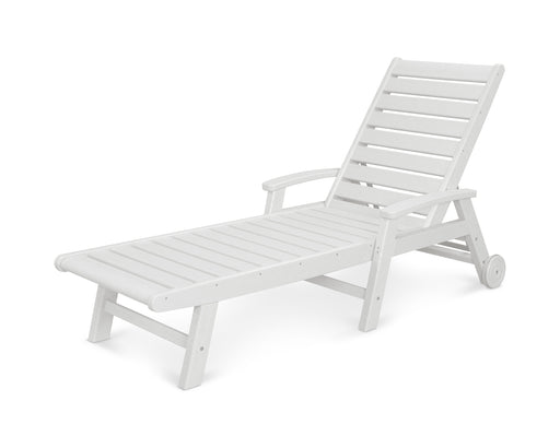 POLYWOOD Signature Chaise with Wheels in White image