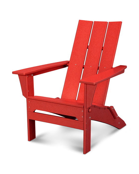 POLYWOOD Modern Folding Adirondack in Sunset Red image