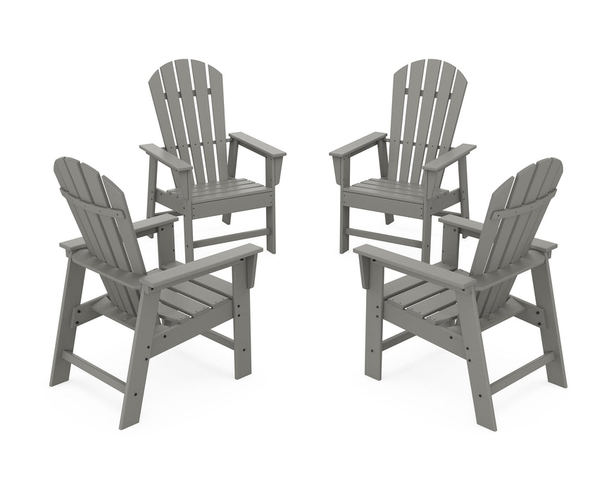 POLYWOOD 4-Piece South Beach Casual Chair Conversation Set in Slate Grey image