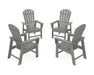POLYWOOD 4-Piece South Beach Casual Chair Conversation Set in Slate Grey image