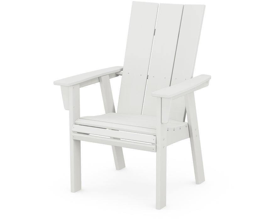 POLYWOOD Modern Curveback Adirondack Dining Chair in Vintage White image