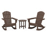 POLYWOOD Nautical 3-Piece Adirondack Rocking Chair Set in Mahogany image